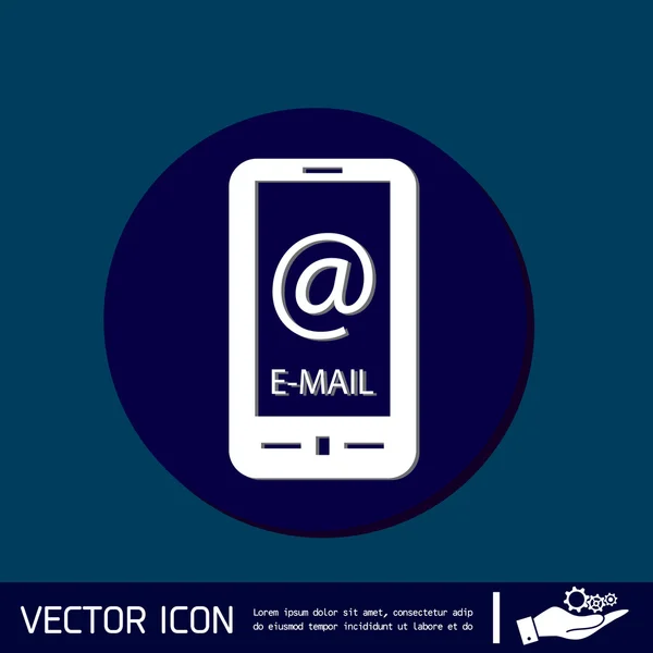 Smartphone met het symbool mail — Stockvector