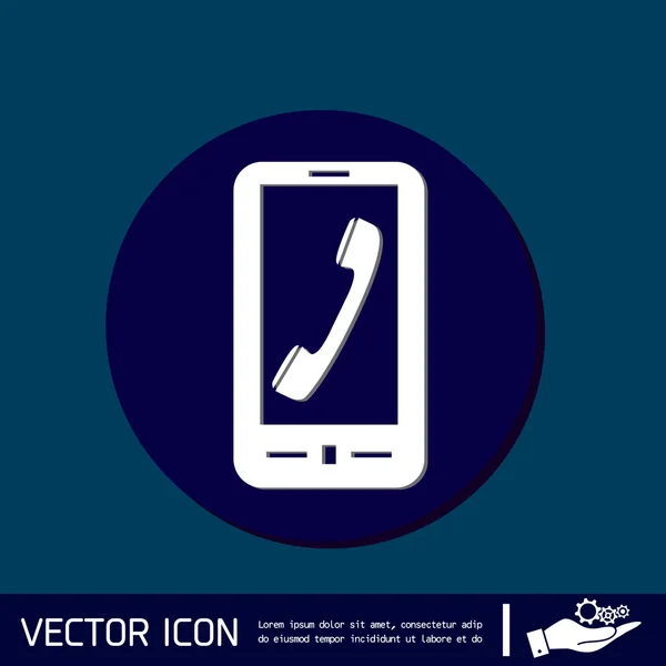 Smartphone met de symbool-telefoon — Stockvector