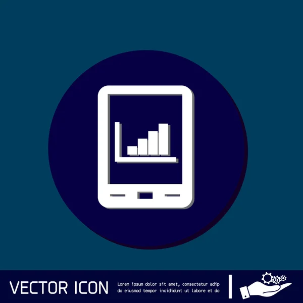 Tablet s diagramem — Stockový vektor