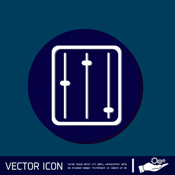 Знак эквалайзера на синем — стоковый вектор