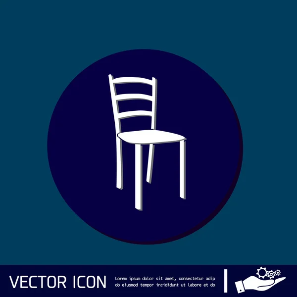 Sandalye simge. sembol mobilya — Stok Vektör