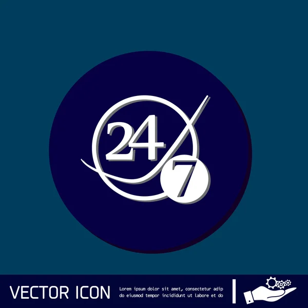 Personaje 24 7 icono — Archivo Imágenes Vectoriales