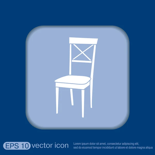 Icône chaise. symbole meubles . — Image vectorielle