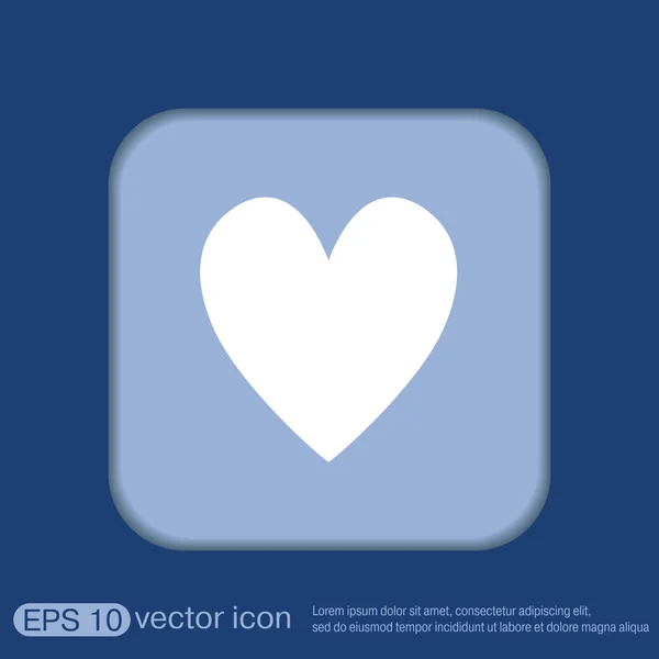 Heart icon sign — Stock Vector