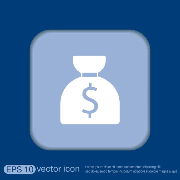 Bag of money icon — Stock Vector