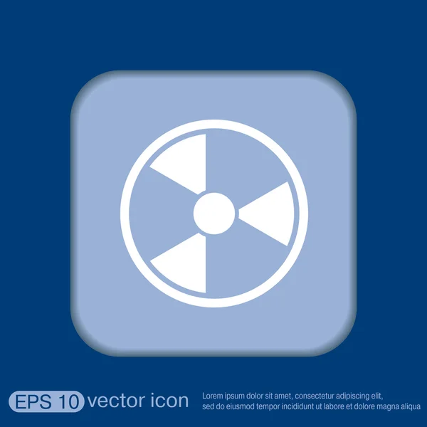 Nuclear danger icon — Stock Vector