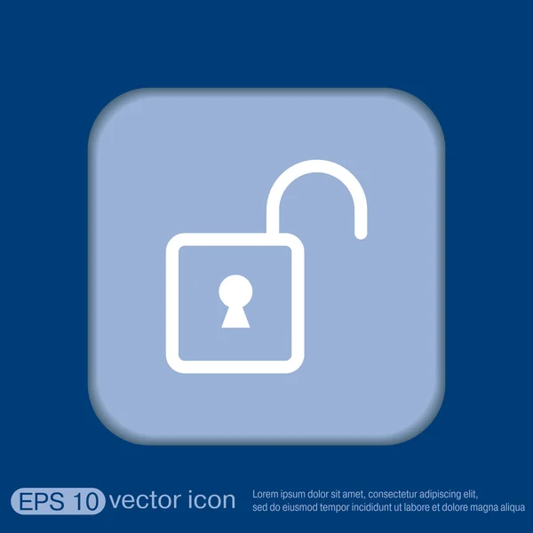 Padlock symbol icon — Stock Vector