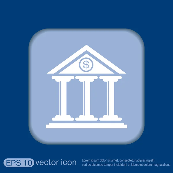 Bank building icon — Stock Vector