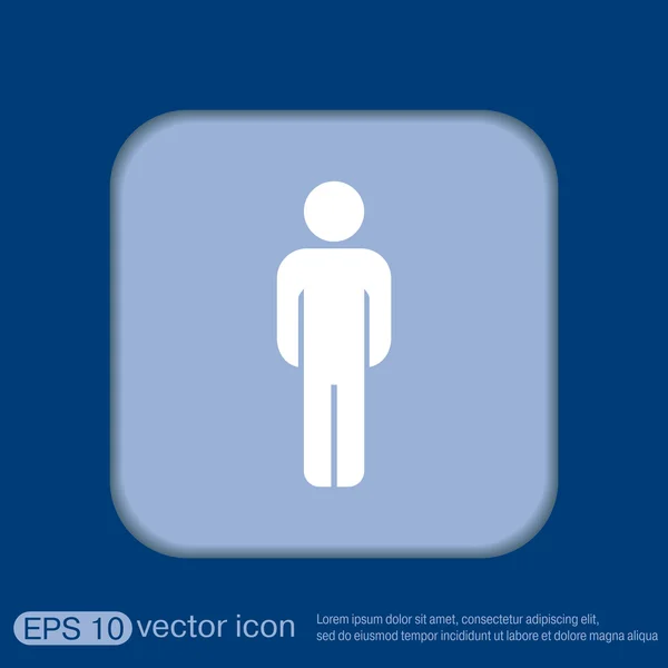 Silhouet van een man-pictogram — Stockvector