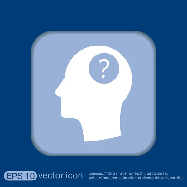 Head with a question mark — Stock Vector