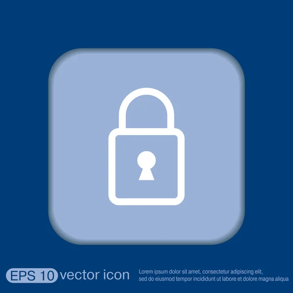 Padlock symbol icon — Stock Vector