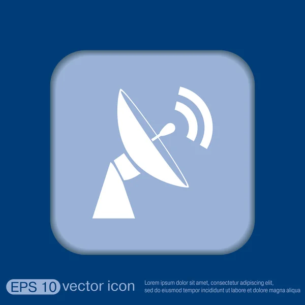 Satellite dish ikon. radar tecken — Stock vektor