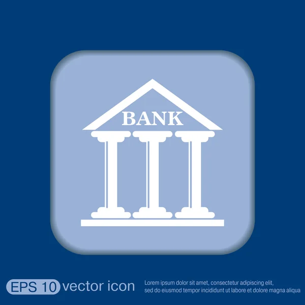 Bank building icon — Stock Vector