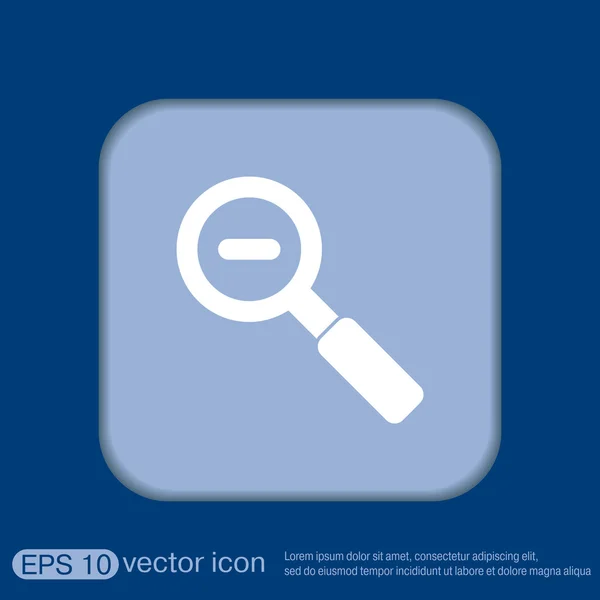 Magnifier reduction icon — Stock Vector