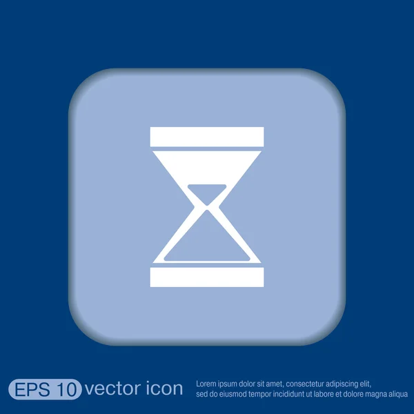 Hourglass waiting, icon expectations — Stock Vector