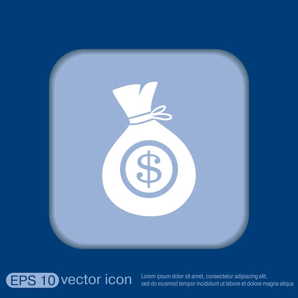 Bag of money icon — Stock Vector