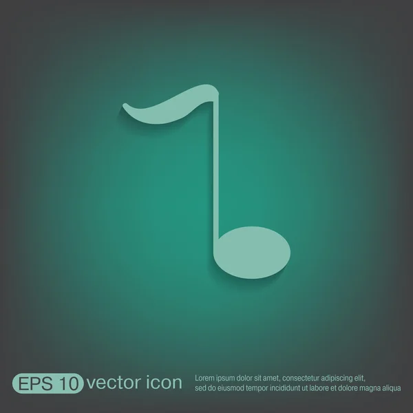 Icône de note musicale — Image vectorielle