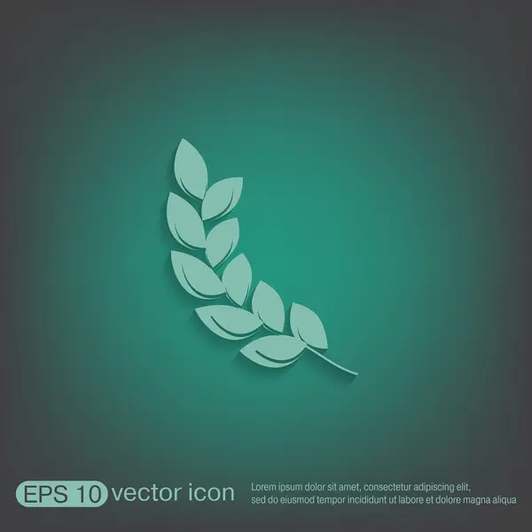 Espiga de trigo espiga icono — Vector de stock