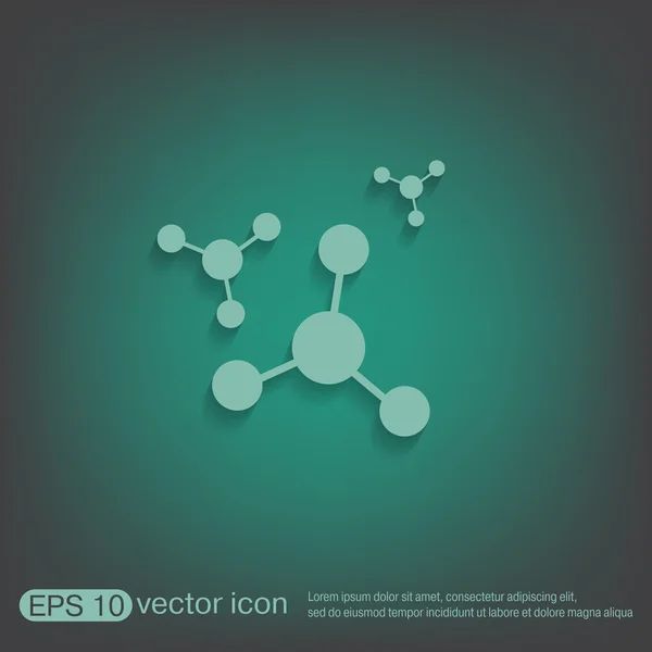 Atom, molekyl. symbolikon — Stock vektor