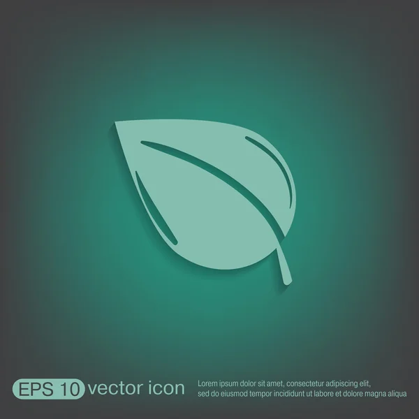 Icono de signo de hoja — Vector de stock