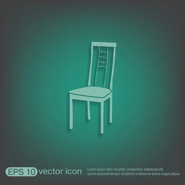 Stuhl Symbol Möbel. — Stockvektor