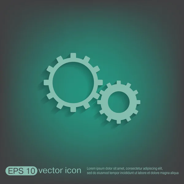 Cogwheel, ajuste y reparación de iconos — Vector de stock