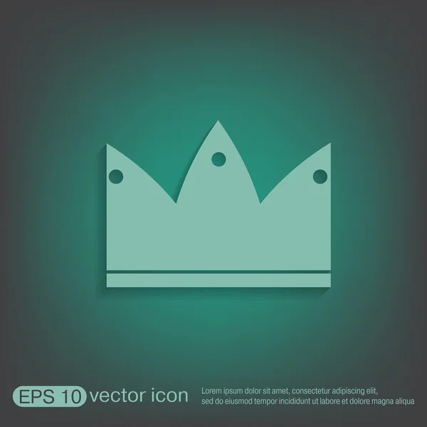 Crown icon symbol — Stock Vector