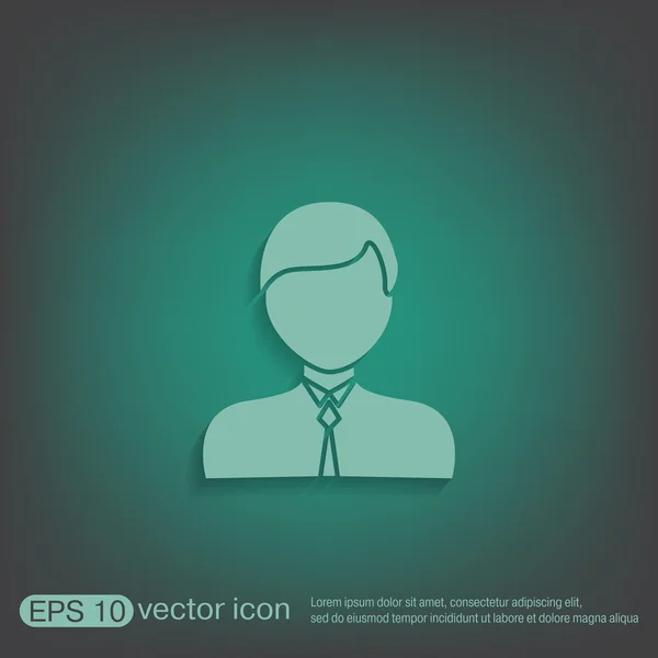 Icon image guy in tie — Stock Vector