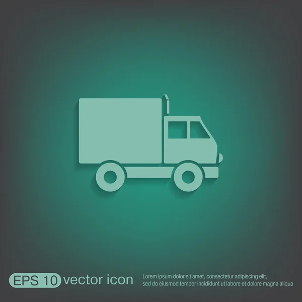 Lastbil. logistiska ikonen. — Stock vektor