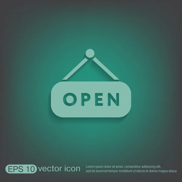 Open label sign — Stock Vector