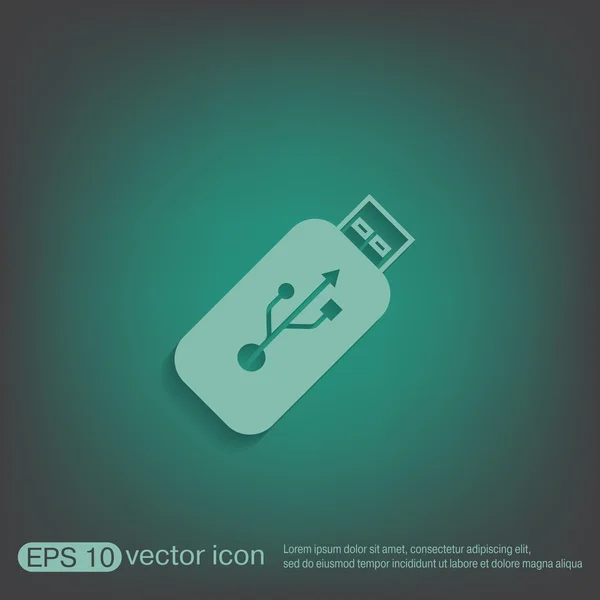 Usb flash icono de disco — Vector de stock