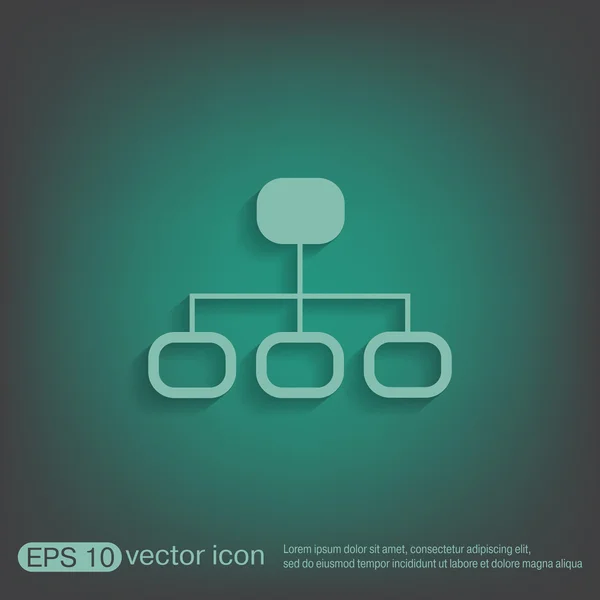 Icono de red del servidor — Vector de stock