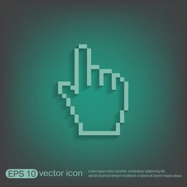 Cursor de mão do mouse — Vetor de Stock