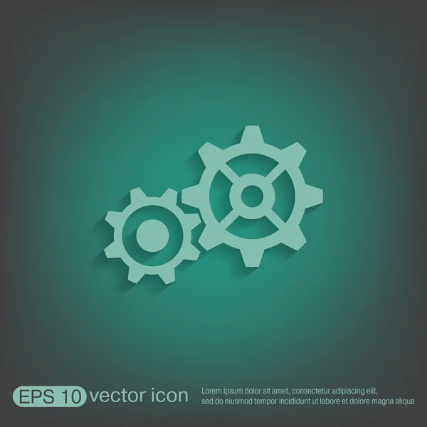 Cogwheel, ajuste y reparación de iconos — Vector de stock