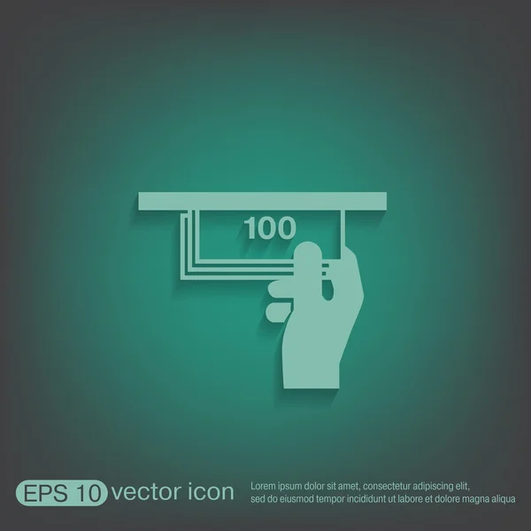 Monnaie symbole ATM émission — Image vectorielle