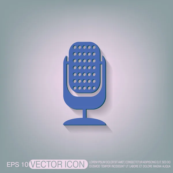 Microfone. personagem cantando — Vetor de Stock