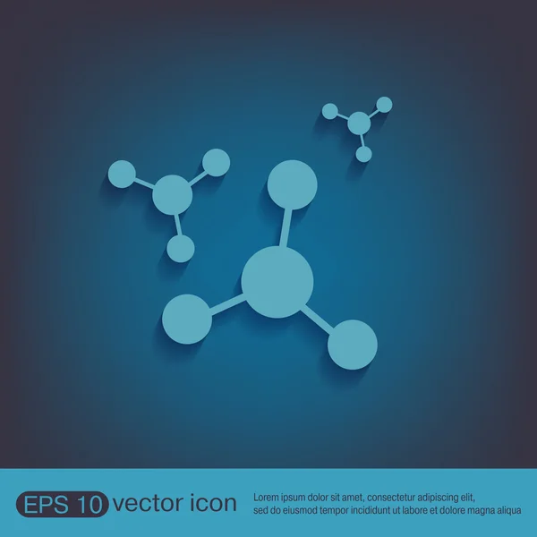 Atomo, molecola. icona simbolo — Vettoriale Stock