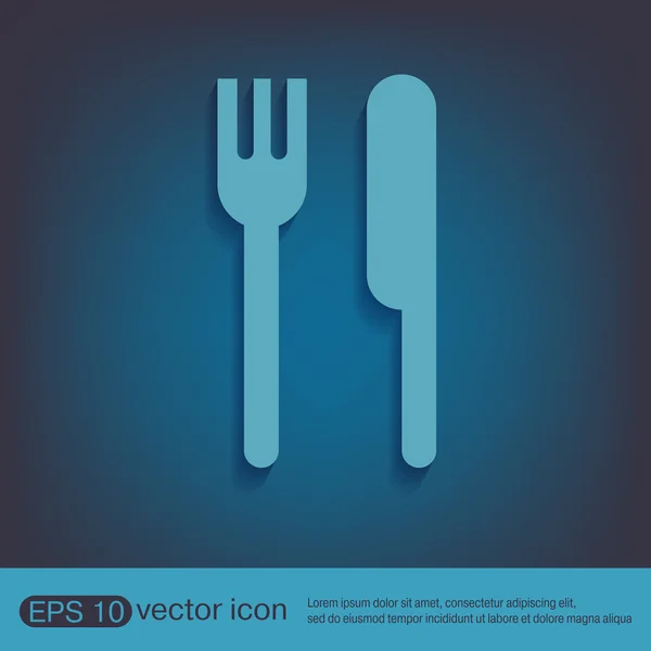 Fork and knife icon — Stock Vector