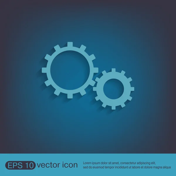 Cogwheel, ajuste y reparación de iconos — Vector de stock