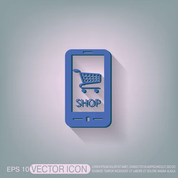 Shopping cart online store — Stock Vector