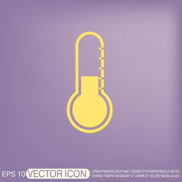 Thermometer pictogram. temperatuur symbool — Stockvector