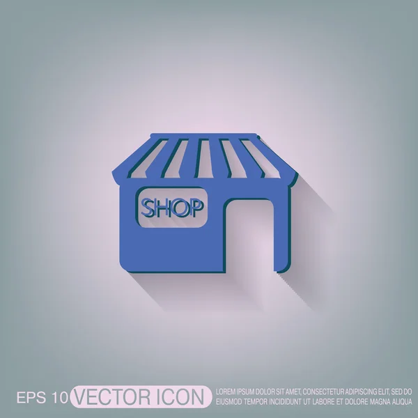 Símbolo edificio tienda — Vector de stock