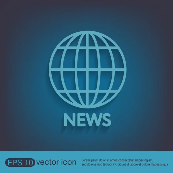 Globe symbol. news — Stock Vector