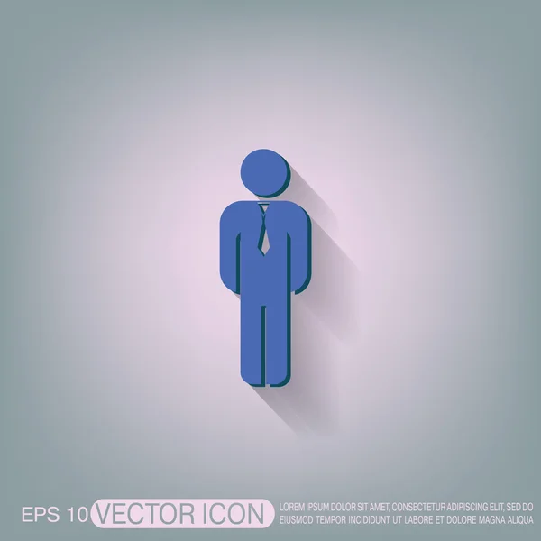 Hombre de negocios con corbata — Vector de stock