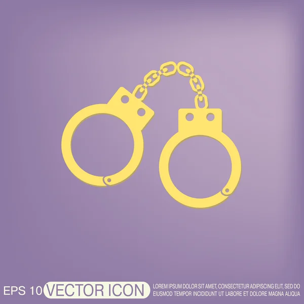 Handcuffs. symbol of justice — Stock Vector