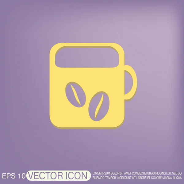 Taza de icono de bebida caliente — Vector de stock