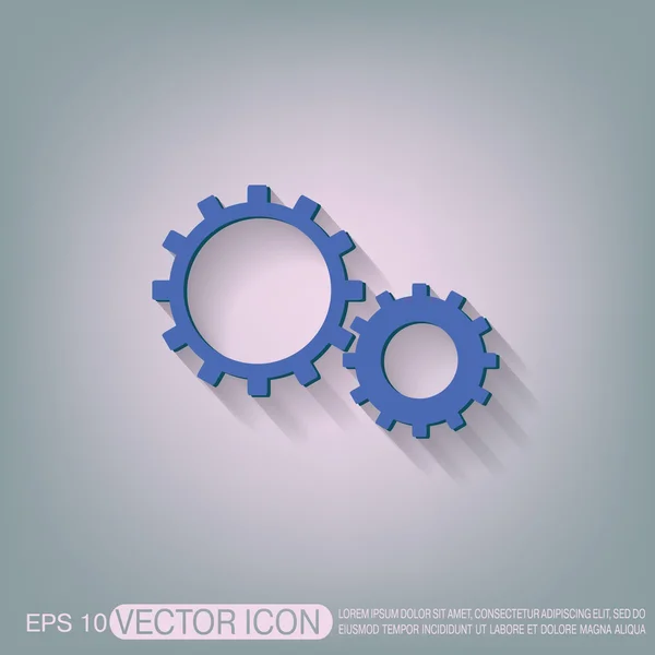 Cogwheel, configuração do ícone e reparação — Vetor de Stock