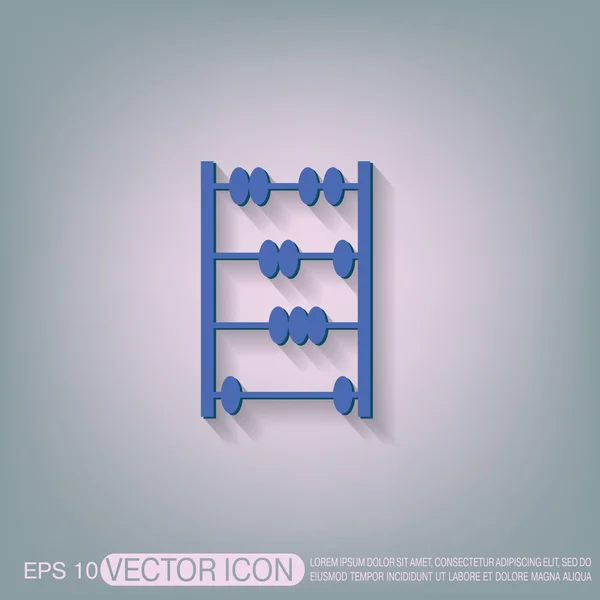 Oude retro abacus pictogram — Stockvector