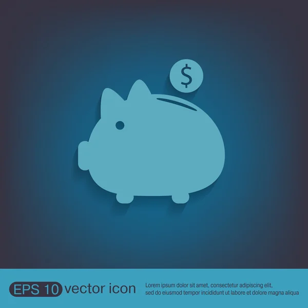 Piggy bank symbol — Stock Vector