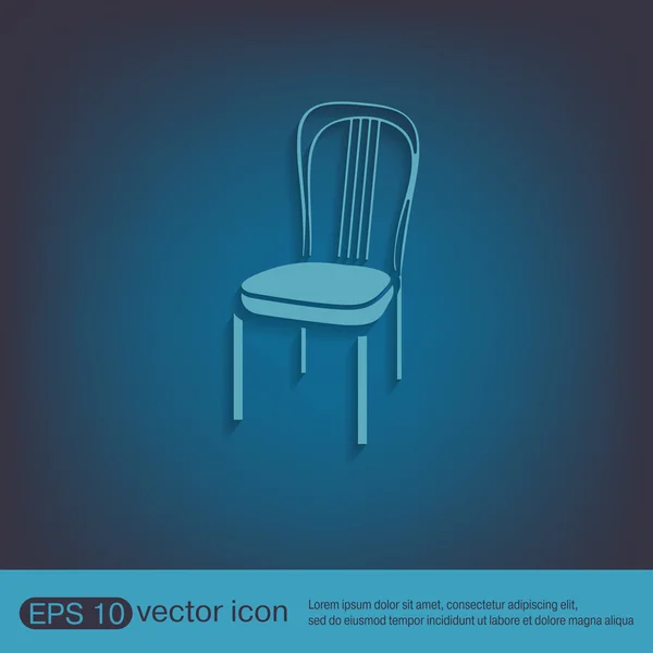 Ícone da cadeira. mobiliário símbolo — Vetor de Stock